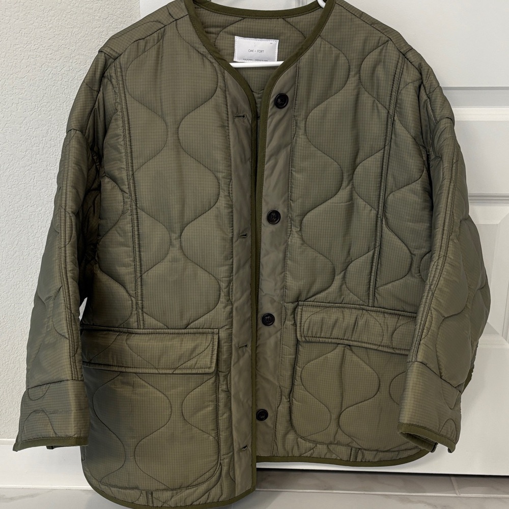 Oak + Fort Quilted Jacket with Pockets
